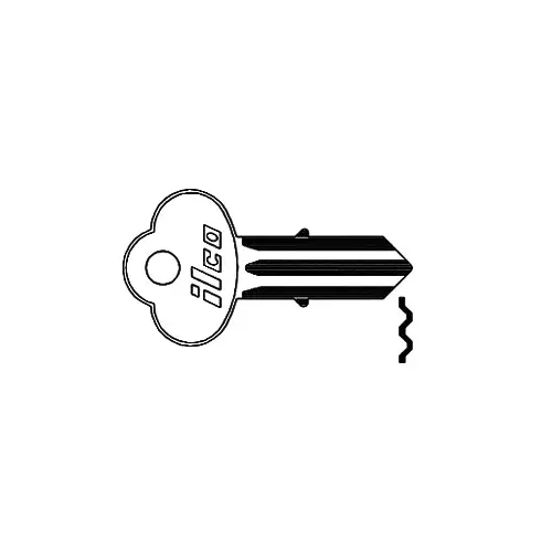 Kaba Ilco C1041DN-XCP10 Chicago K4W Blank Utility Key Silver - pack of 10