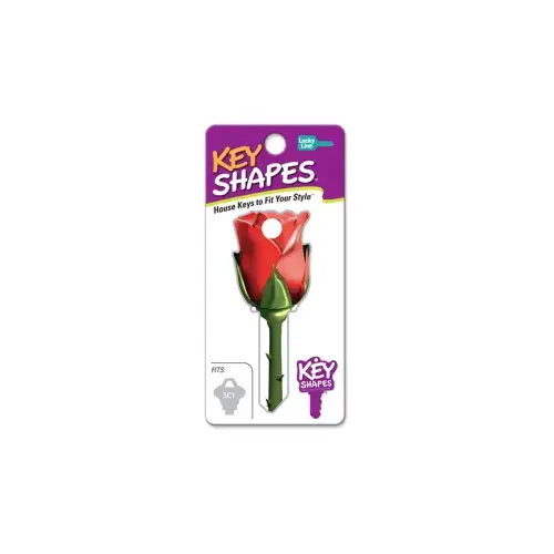 LUCKY LINE B107W Key Shapes Rose WR3/5 Painted