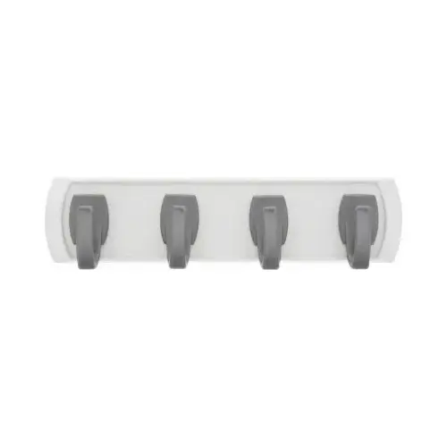 HILLMAN FASTENERS 515305-XCP4 Small Key Rail, White & Silver - pack of 4
