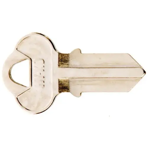Hy-Ko 11010CG1 Key Blank, Brass, Nickel, For: Chicago Cabinet, House Locks and Padlocks