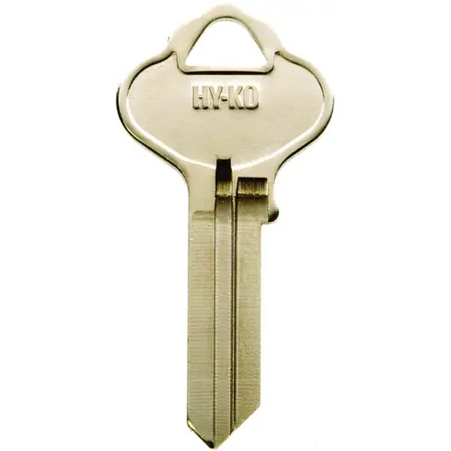 Hy-Ko 11010IN18 Key Blank, Brass, Nickel, For: ILCO Cabinet, House Locks and Padlocks