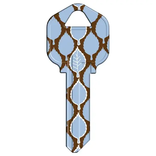 Hy-Ko 16010KW1-39 Key Blank, Brass, Nickel-Plated, For: Kwikset KW1 Keyways Blue/Brown