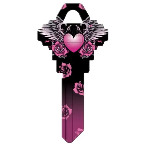 Hy-Ko 16010SC1-30-XCP50 SC1-30 KYBLNK HEART BLK/PINK - pack of 50