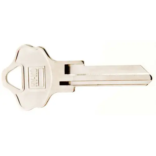 Hy-Ko 11010KW10 Key Blank, Brass, Nickel, For: Kwikset Cabinet, House Locks and Padlocks