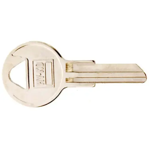 Hy-Ko 11010SL1 Key Blank, Brass, Nickel, For: Slaymaker Cabinet, House Locks and Padlocks