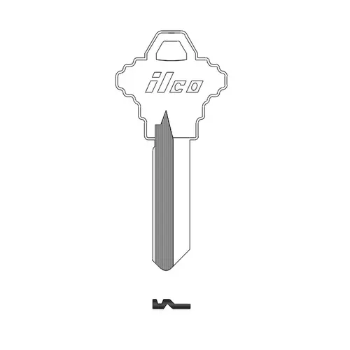 Kaba Ilco 1145E-HANS-ILCO Keyblank, Hotel, Sq Hd E 5 Pin Nickle Silver