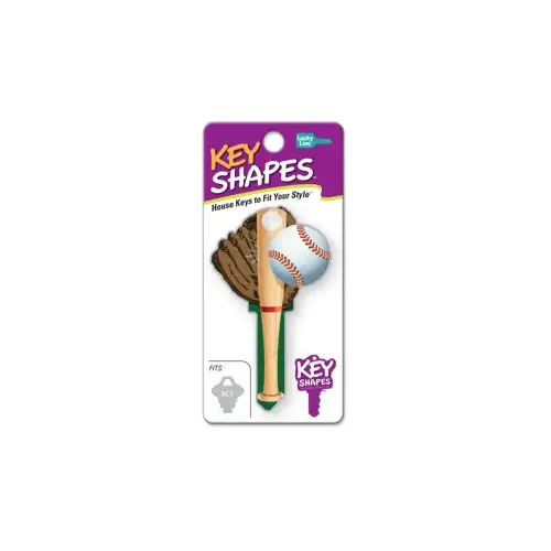 LUCKY LINE B120K Key Shapes Series Key Blank, Brass, Enamel, For: Kwikset Locks