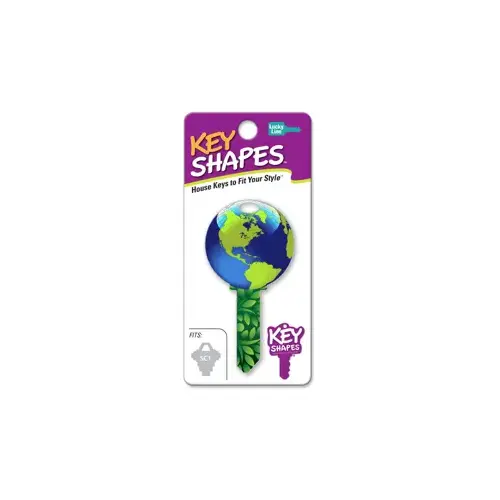 LUCKY LINE B127S Key Shapes Series Key Blank, Brass, Enamel, For: Schlage Locks