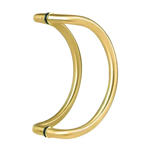 Brixwell HCO-10X1BTB-PB 10 Inches Center To Center Commercial Offset Circular Door Pull Back to Back Mount Polished Brass