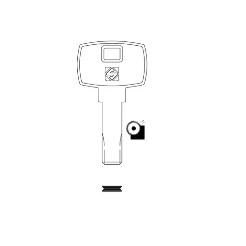 Kaba Ilco DM22-SI Key Blank