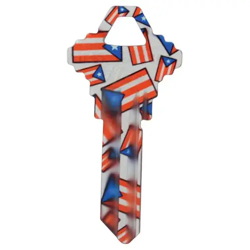 Kaba Ilco SC1-PUERTORICO-ILCO Blank Personalized Keys - Puerto Rico Flag