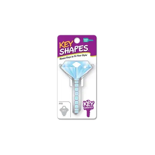LUCKY LINE B102S Key Shapes Series Key Blank, Brass, Enamel, For: Schlage Locks