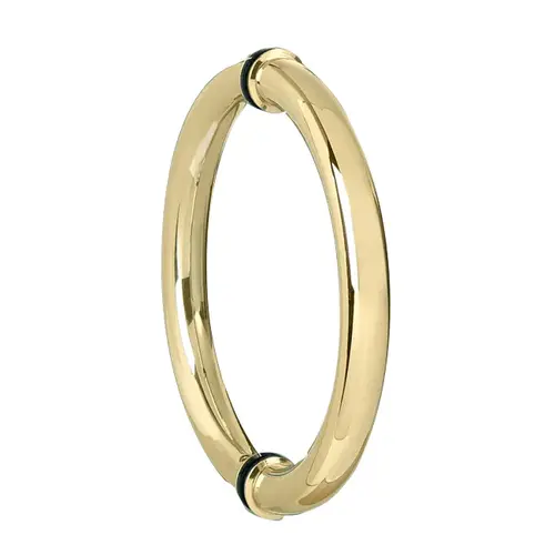 Brixwell HC-8X1BTB-PB 8 Inches Center To Center Glass Mount Commercial Door Pull Back To Back Mount Polished Brass