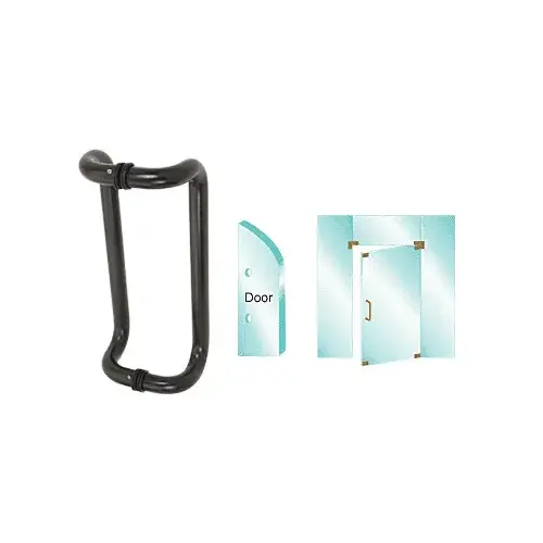 CRL CD12X12DU Dark Bronze 12" Glass Mounted Offset Pull Handle