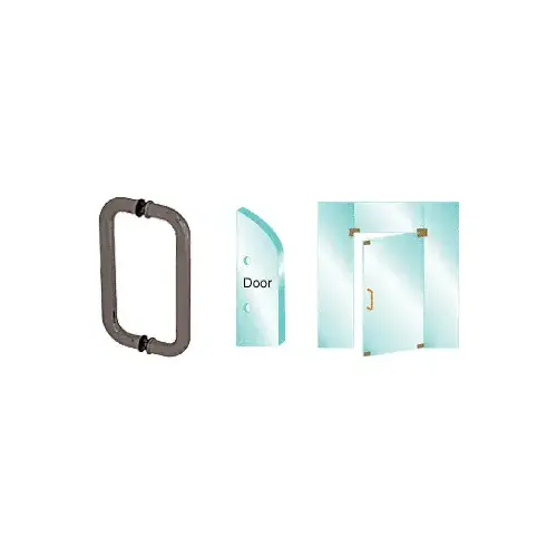 CRL CM10X10DU Dark Bronze 10" Back-to-Back Glass Mounted Standard Pull Handle