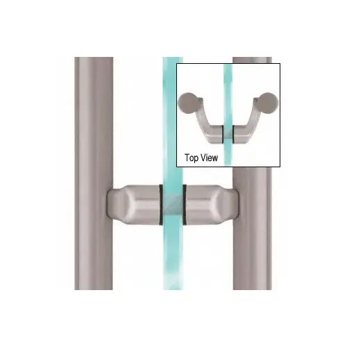 CRL LP0BS Brushed Stainless Offset Mount Mid-Post for Ladder Pulls