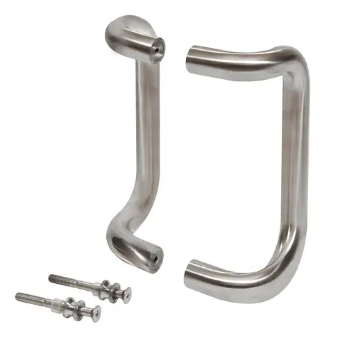 CRL M2174832D 8" Brushed Stainless Offset Pull Handles Back-to-Back