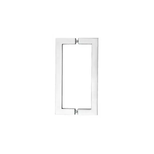 CRL SQ10X10PS Polished Stainless 10" Glass Mounted Square Tube Style Back-to-Back Pull Handle