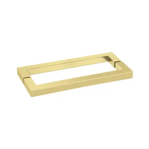CRL SQ24X24BR Polished Brass 24" Square Style Back-to-Back Towel Bar