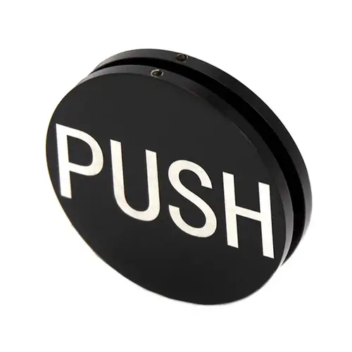 FHC PP51MB 2" (51 mm) Round Push/Pull Disc Set Tape Applied - Matte Black