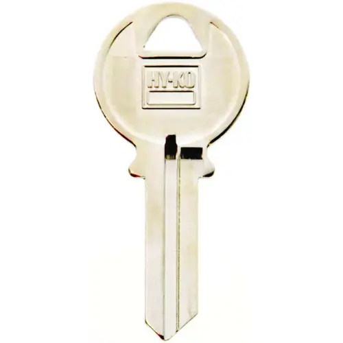 Hy-Ko 11010IN1 Key Blank, Brass, Nickel, For: ILCO Cabinet, House Locks and Padlocks