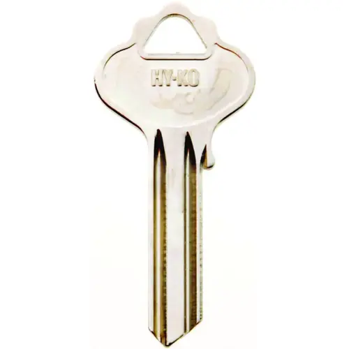 Hy-Ko 11010IN35 Key Blank, Brass, Nickel, For: ILCO Cabinet, House Locks and Padlocks