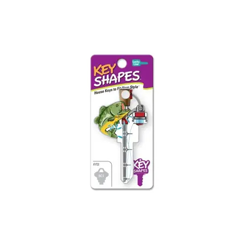 LUCKY LINE B117K Key Shapes Series Key Blank, Brass, Enamel, For: Kwikset Locks