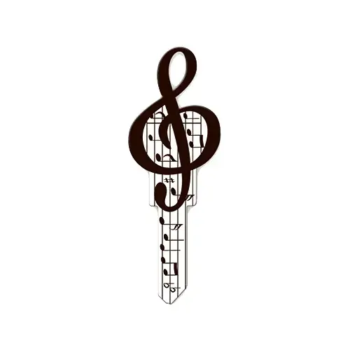 LUCKY LINE B125S-XCP5 Key Shapes Series Key Blank, Brass, Enamel, For: Schlage Locks - pack of 5