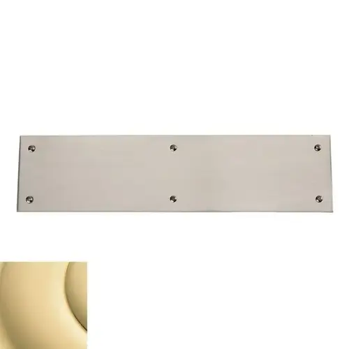 Baldwin 2121031 Push Plate 3" x 12" Beveled Edge Unlacquered Brass Finish