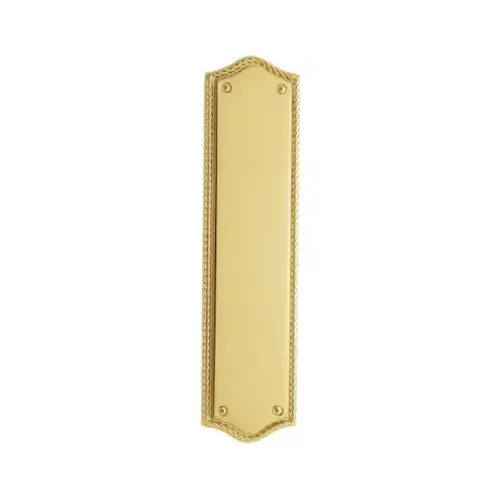 Baldwin 2285003 Push Plate 2-3/4" x 10-7/8" Bristol Lifetime Brass Finish