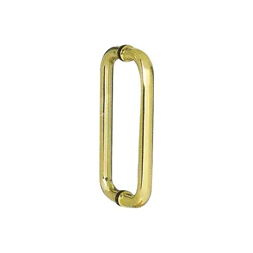 Brixwell H-10X1BTB-PB 10 Inches Center To Center Commercial Standard Door Pull Back to Back Mount Polished Brass