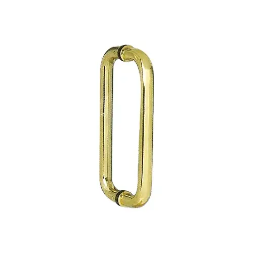 Brixwell H-12X1BTB-PB 12 Inches Center To Center Commercial Standard Door Pull Back to Back Mount Polished Brass