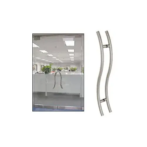 CRL 24SRPBS Brushed Stainless 24" Extra Length Right Handed "S" Ladder Style Back-to-Back Pull