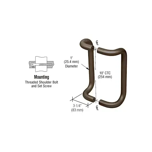 CRL 2952PRBRZ Dark Bronze Paired Back-to-Back Offset Door Pull