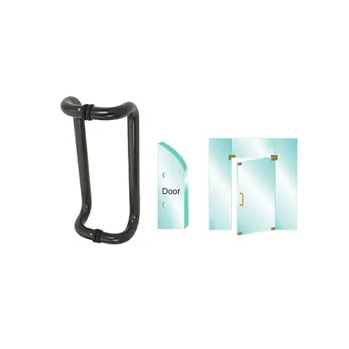 CRL CD10X10DU Dark Bronze 10" Glass Mounted Offset Pull Handle