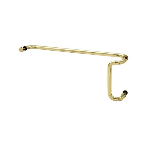 CRL CD10X33BR Brass 10" x 33" Back-to-Back Offset Combination Push and Pull Handle Set