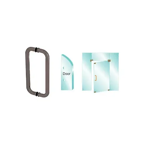CRL CM12X12DU Dark Bronze 12" Glass Mounted Standard Pull Handle