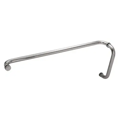 CRL CM12X28BS Brushed Stainless 12" x 28" Back-to-Back Straight Combination Push and Pull Handle Set