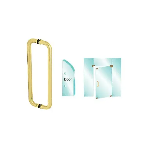 CRL CM24X24BR Brass 24" Glass Mounted Back-to-Back Standard Pull Handle