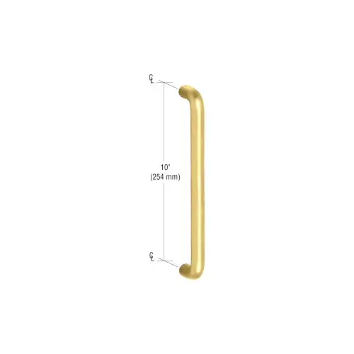CRL M163103 3/4" Polished Brass Diameter Solid Pull Handle - 10" (254 mm)