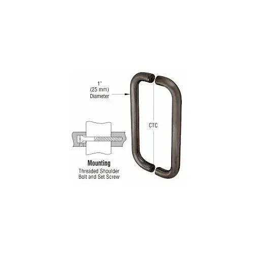 CRL M21651010B 10" Dark Bronze Straight Back-to-Back Pull Handles