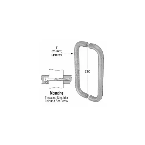 CRL M21651032D 10" Brushed Stainless Straight Back-to-Back Pull Handles