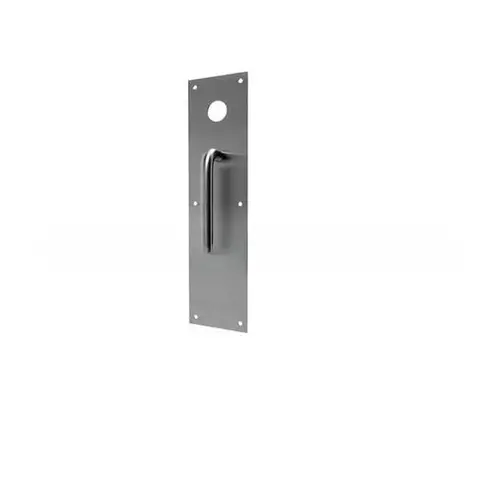 Don Jo CFD70628 3-1/2" x 15" Push Plate Cut for Deadbolt Aluminum Finish