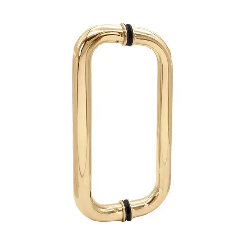 FHC CP10X10PB 10" Pull - 1" Diameter Back To Back Pull Handles - Polished Brass