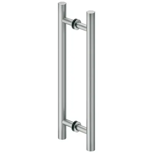 Hafele 905.01.101 Flush pull handle for sliding doors, Aluminum, two-sided, round Length: 400 mm, silver colored anodized Silver colored, anodized Pair