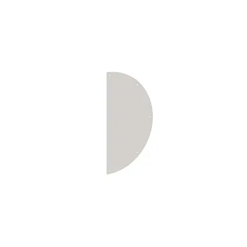 Hager 001030 110S 8" x 16" Half Circle Push Plate, Satin Stainless Steel Finish
