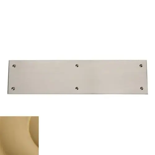 Baldwin 2123033 Push Plate 3-1/2" x 15" Beveled Edge Vintage Brass Finish