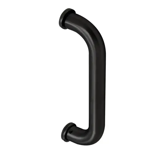 CRL CM8MBL Matte Black 8" Aluminum Door Mounted Standard Pull Handle