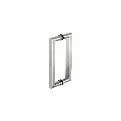 CRL SST12X12PS Polished Stainless 12" Glass Mounted Square Back-to-Back Pull Handle