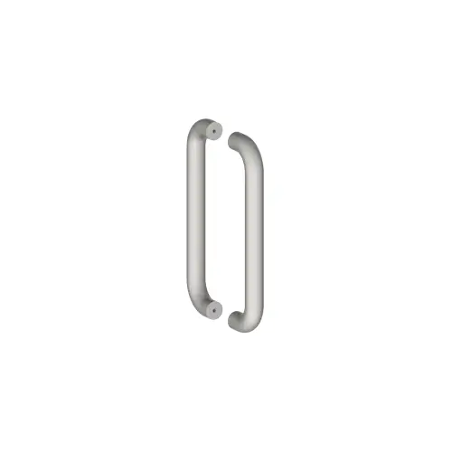 Hager 052420 20L Back to Back 1-1/4" Round 12" Center to Center Double Handle Push and Pull Set, Bright Chrome Finish